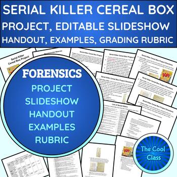 Preview of Serial Killer Cereal Box Project - Fun Activity for Criminal Justice / Forensics