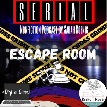 Preview of "Serial" Nonfiction Podcast Season 1: Engaging Escape Room Review Activity