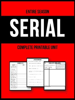 Preview of Serial Season One - Complete Printable Unit and Plans