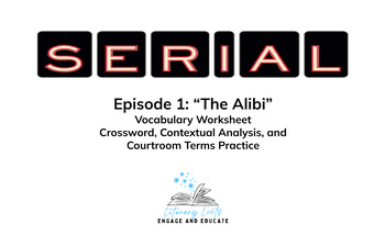 Preview of Serial Podcast Vocabulary Worksheet: Episode 1/Pre-Listening