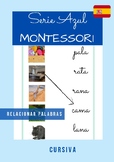 Serie Azul Montessori en Español (blue series). Relacionar
