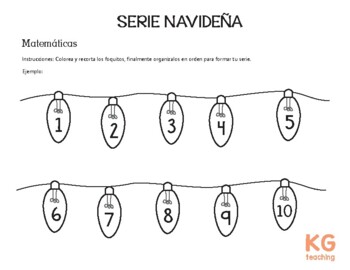 Preview of Serie Numérica Navideña (tamaño grande)