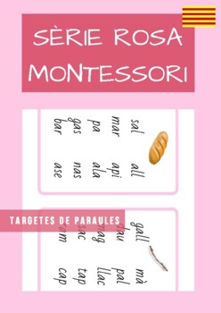 Preview of Sèrie Rosa Montessori en CATALÀ. Targetes de paraules