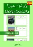 Serie Verde Montessori. Ordenar sílabas para formar palabr
