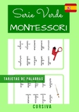 Serie Verde Montessori en Español. Tarjetas de palabras tr