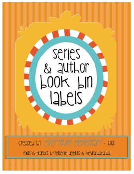 Preview of Series & Author Book Bin Labels