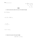 Series Quizzes (Math 30-1, Pre Calculus 12B)