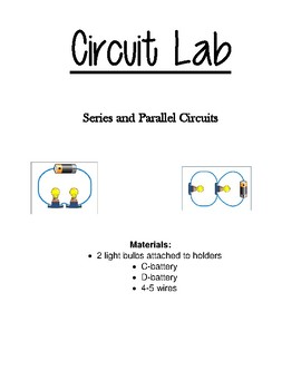 Preview of Series and Parallel Circuit Lab Middle School