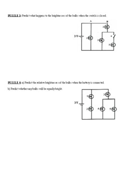 Series and Parallel Circuit Puzzles to Build by Viveiros Science