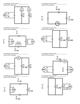 Series and Parallel Circuit Worksheet by James Holden | TpT