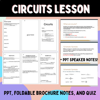 Preview of Series and Parallel Circuits Foldable Notes, PPT, and quiz (answers included)