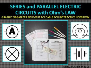 Preview of Series and Parallel Electric Circuits Graphic Organizer Foldable Notes