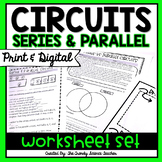 Series and Parallel Circuits Worksheet Set (Print & Digita
