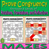 Series of Translations to Prove Congruency - 3 Maze Worksh