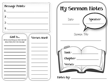 Kids Sermon Notes Free Printables