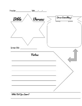 Preview of Sermon Sheets for Youth