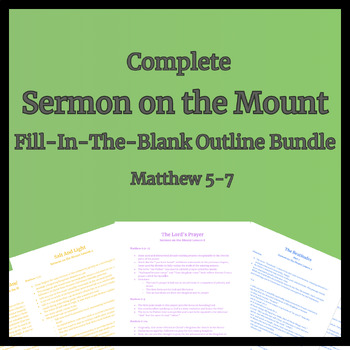 Preview of Sermon on the Mount Full Course Fill-in-the-Blank Outlines