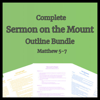 Preview of Sermon on the Mount Full Course Outline Bundle