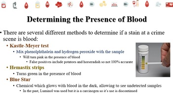 Preview of Serology PPT+notes for Forensics/Crim Investigations