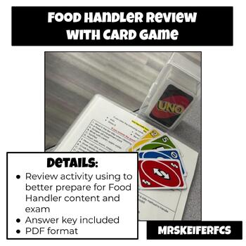 Preview of Food Handler Review for Certification | FCS | Culinary