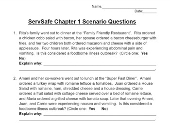 Preview of ServSafe Manager 7th Edition Chapter 1 Scenario Questions