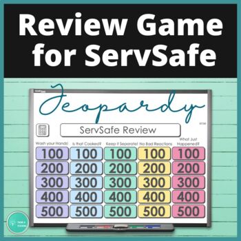 Preview of Food Handler Review Game for Culinary Arts and Prostart - FCS ServeSafe Review