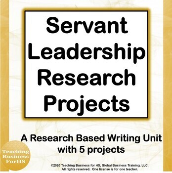 Preview of Servant Leadership Research Projects - 5 projects