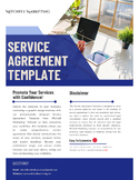 Service Agreement Canva Template for Freelancing Marketing