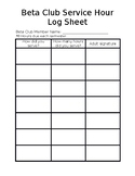 Service Hour Log Sheet