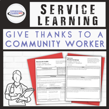 Preview of Service-Learning Project for High School: Giving Thanks to Community Workers