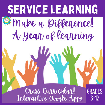 Preview of Service Learning Unit for Grades 6-12 | Project Based Learning | Google Apps