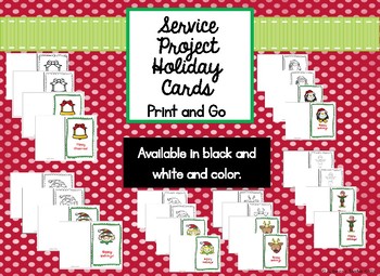 Preview of Service Project Holiday Cards Print and Go