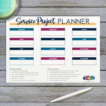 Preview of Service Project Planner