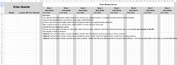 Preview of Service Time Therapy Tracker Template, Up to 8 weeks