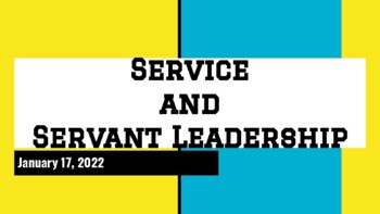 Preview of Service and Servant Leadership