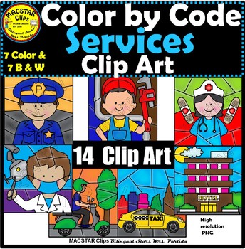 Preview of Services - Economic Color by Code Clip Art  ClipArt  images