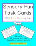 Sensory Fun Task Cards for Sensory Activities