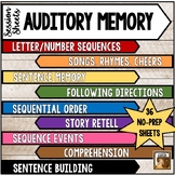 Session Sheets: Auditory Memory (36 Print & Go Sheets)