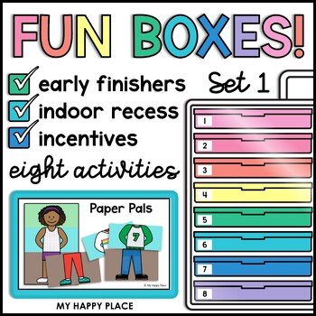 Early Finishers - Indoor Recess Activities – Busy Boxes – SET 1 | TPT