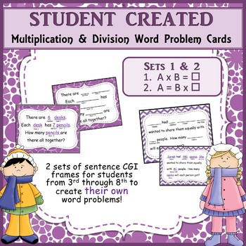 Preview of Multiplication and Division CGI Sentence Stem Frames Sets 1 and 2