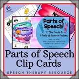 Set 1 - Parts of Speech Clip Cards and Posters - Grammar -