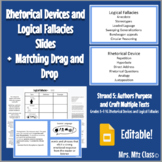 Set 1: Rhetorical Devices and Logical Fallacies Slides + M
