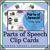 Set 2 - Parts of Speech Clip Cards - Grammar - Special Education