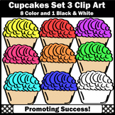 Cupcake Clipart PNG Images | Color Black and White Outline