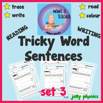 Preview of Set 3: Tricky words sentences | Jolly Phonics Readers Green Level