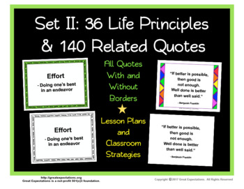 Preview of Set II:  36 Life Principle Definition Posters and 140 Quote Related Posters
