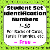 Set Identification Numbers 1-50 (A) for Card Sorts Task Ca