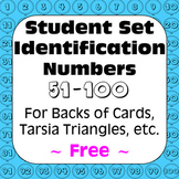 Set Identification Numbers 51-100 (B) for Card Sorts Task 