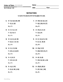 Set Intersection and Union Worksheets - Letters, Numbers, 