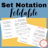 Set Notation Foldable